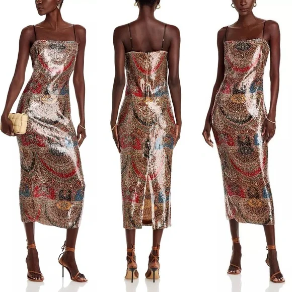 NWT Veronica Beard Leda Dress in Size 6 Red Multi - Picture 15 of 15